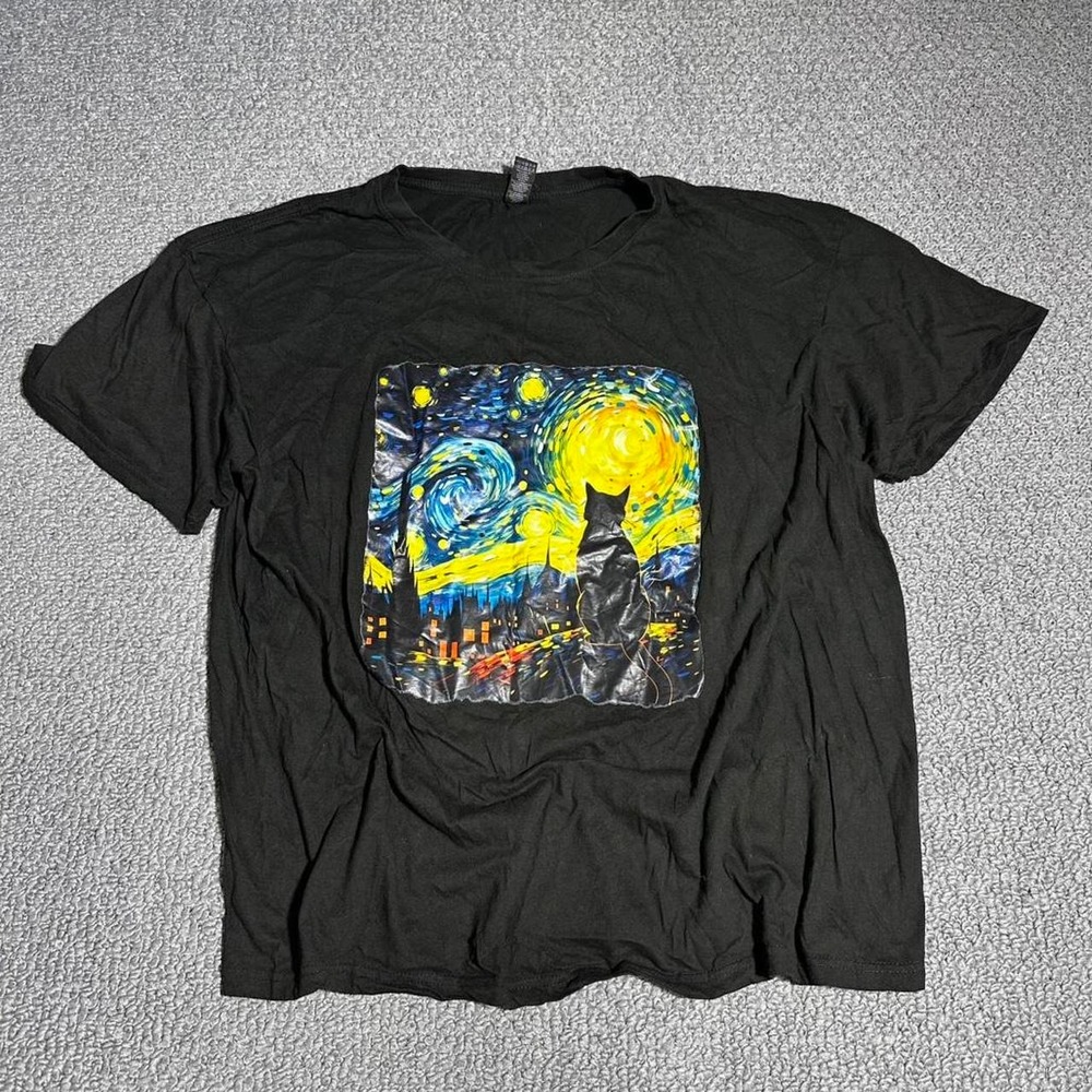 Black Starry Night Graphic tee